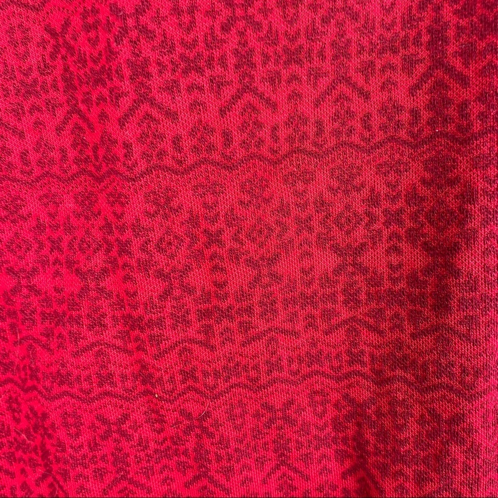Eddie Bauer Red Aztec Quarter Zip Mock Neck Shirt Size XL - Picture 2 of 11